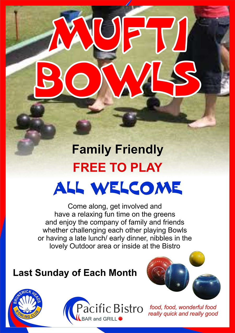 Mufti Bowls at Brunswick Heads Bowling Club